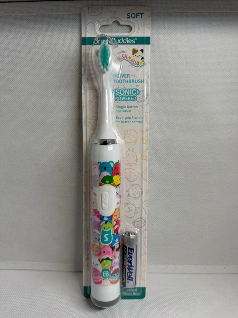 Sonic-Powered Kids Electric Toothbrush with Colorful Character Design